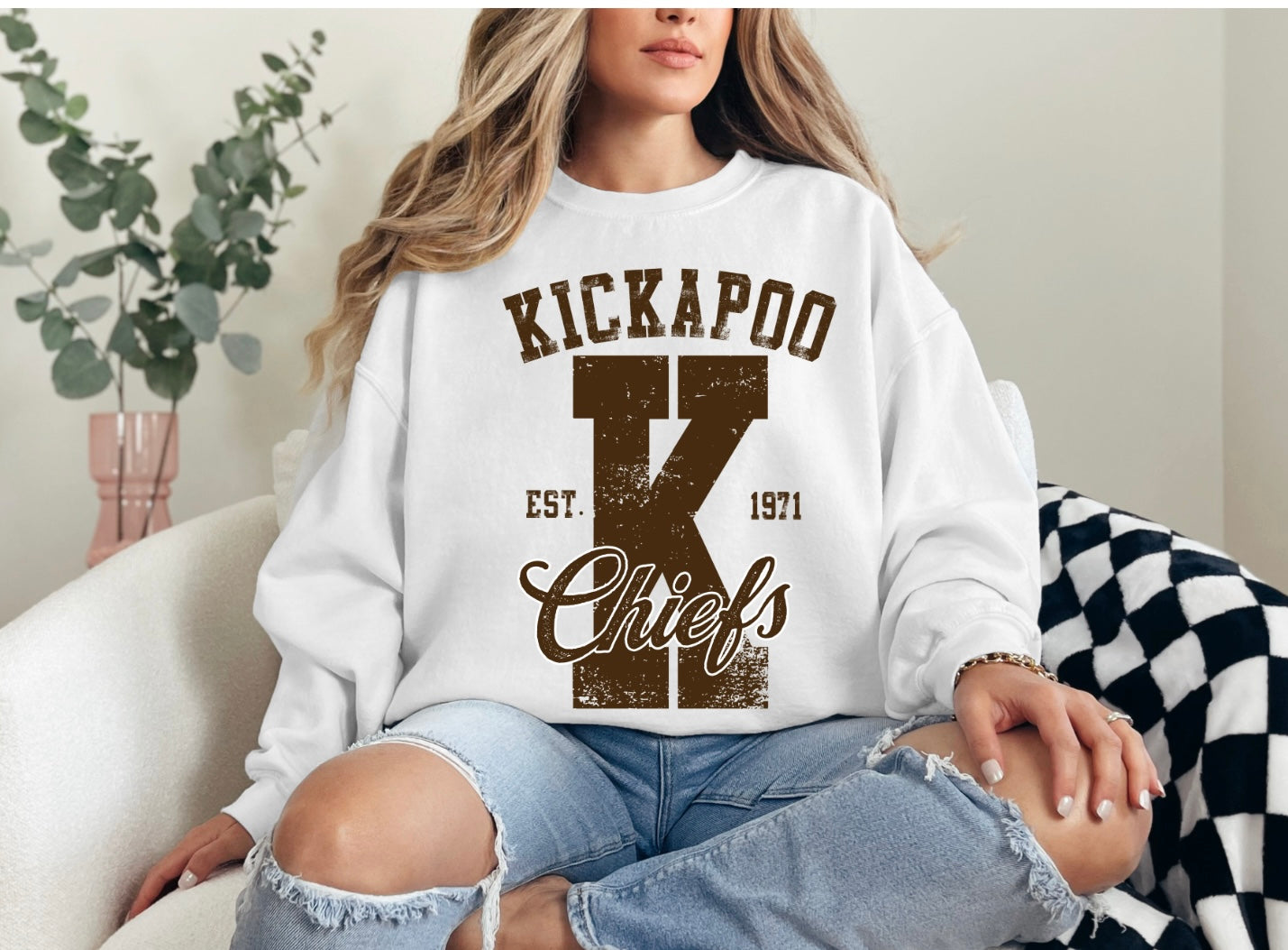 Kickapoo Chiefs - Large K 1971 - Brown