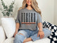 Tigers Football - Orange/Black - Thin Tall Font