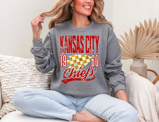 Chiefs Checkered Arrowhead - Red