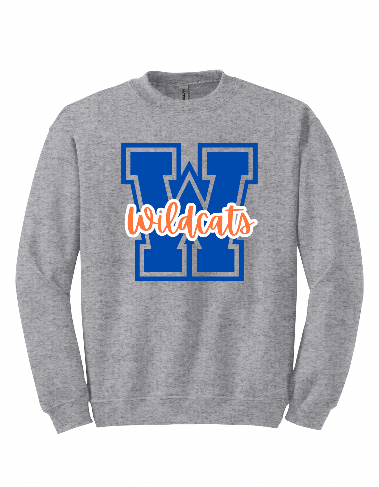 Wildcats W w/ Orange - Adult Sweatshirt