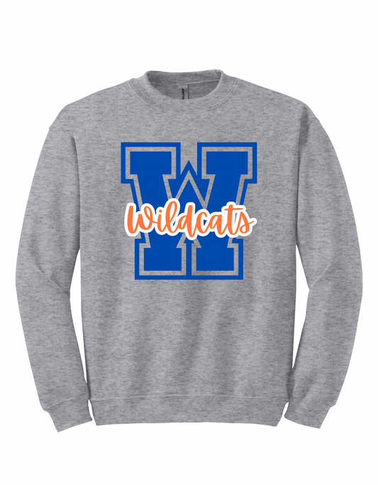 Wildcats W w/ Orange - Adult Sweatshirt