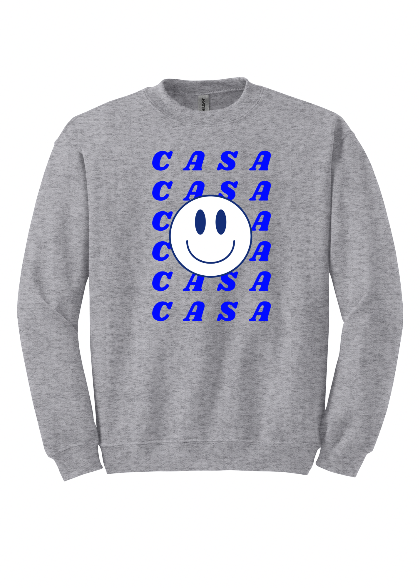 CASA Stacked Smiley - White