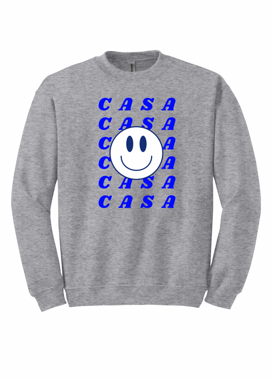 CASA Stacked Smiley - White