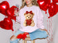 Fluffy Teddy Bear with Red Heart