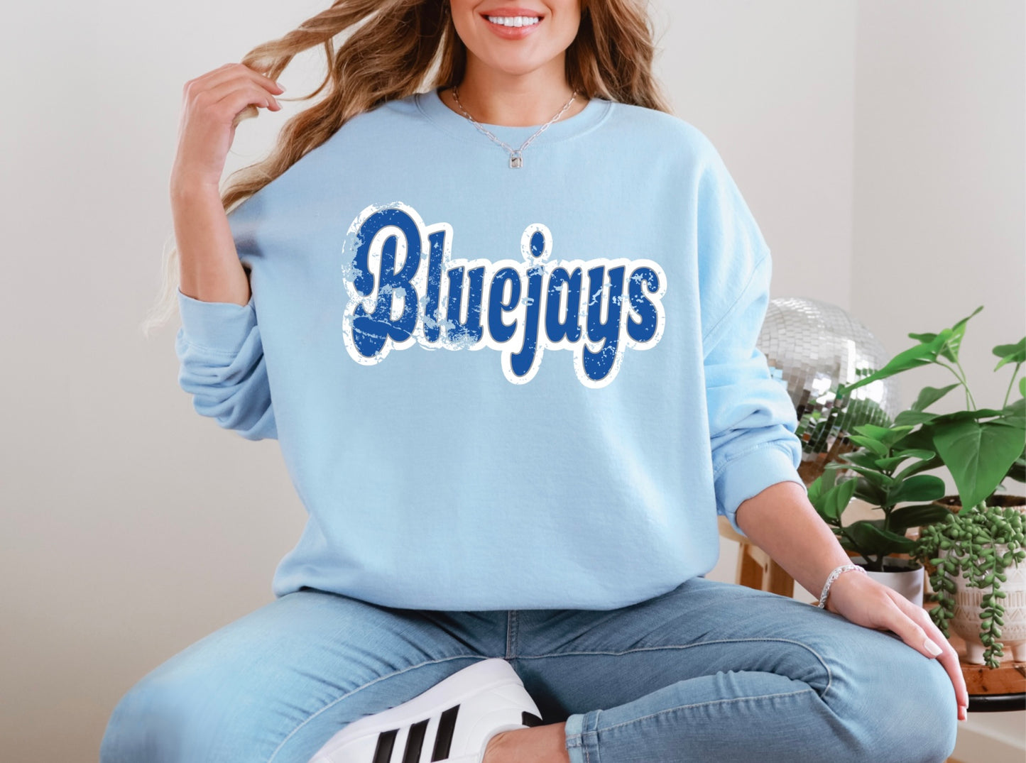Bluejays - retro Distressed