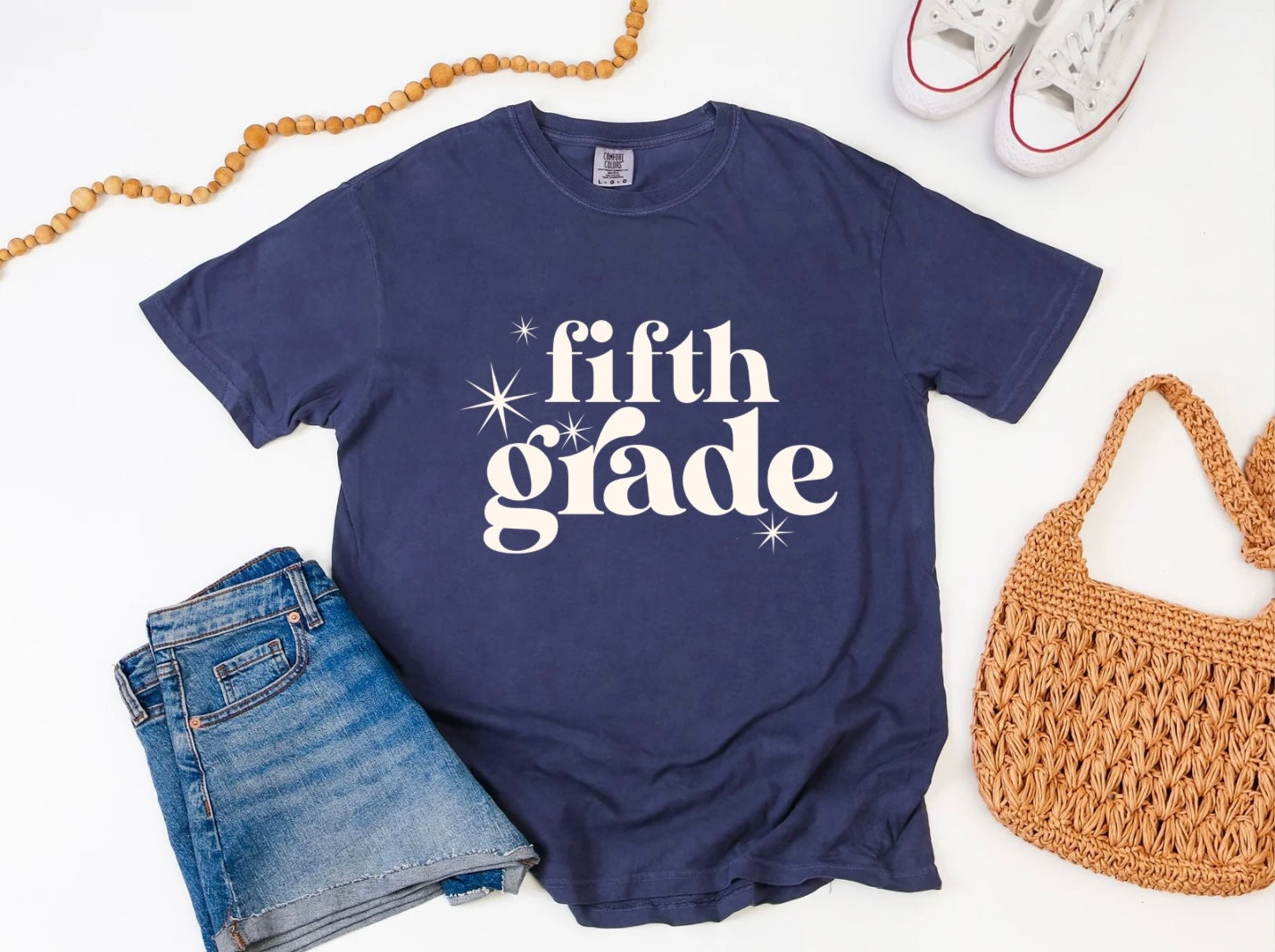 Retro Ivory Star - Fifth Grade