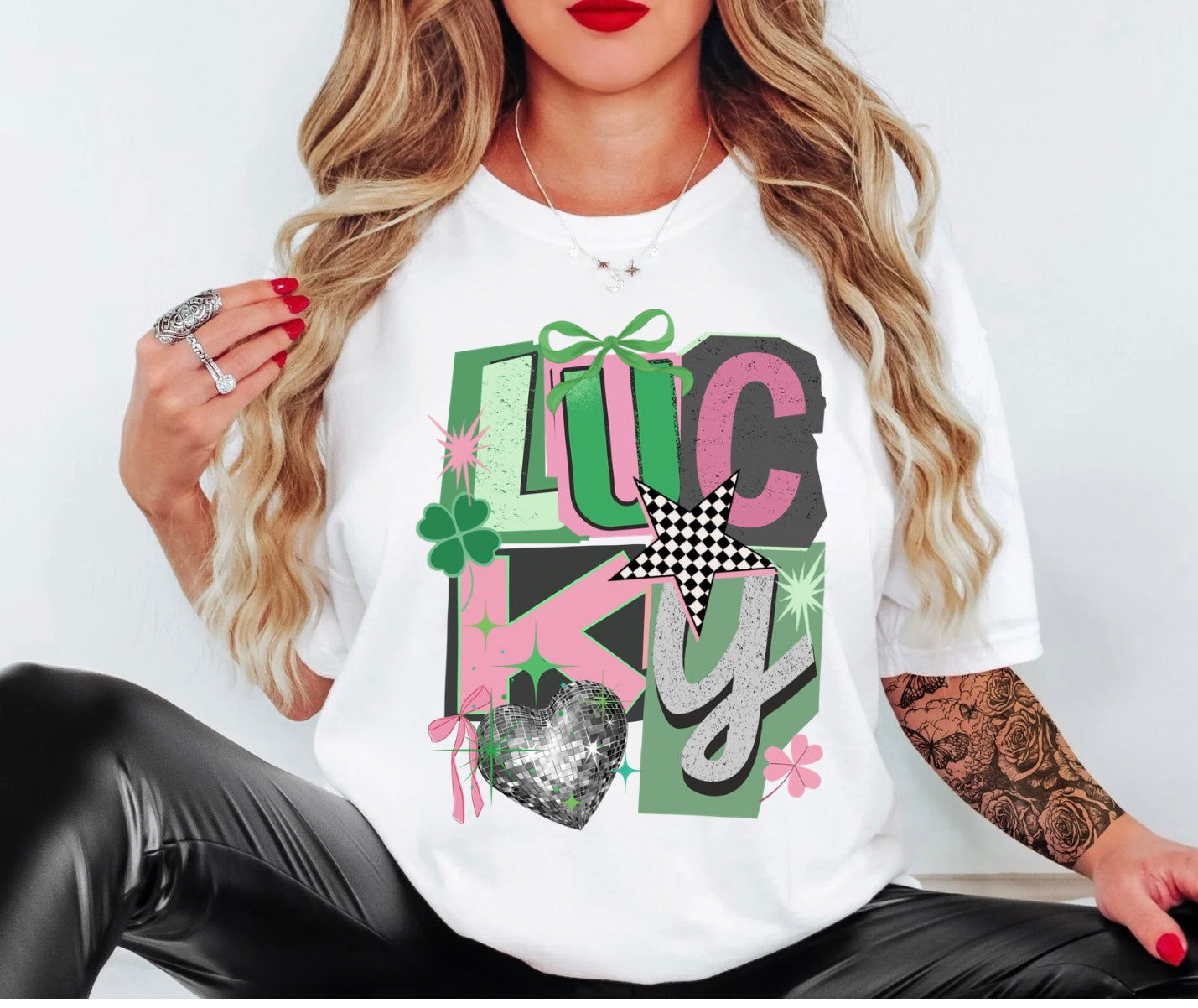 Lucky Retro Collage Letters