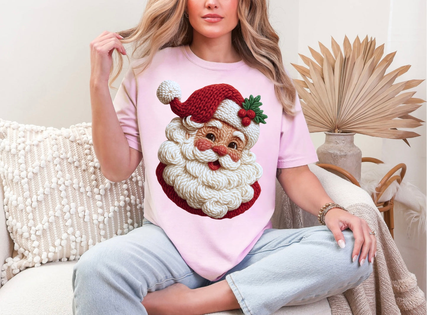 Faux Crochet Santa