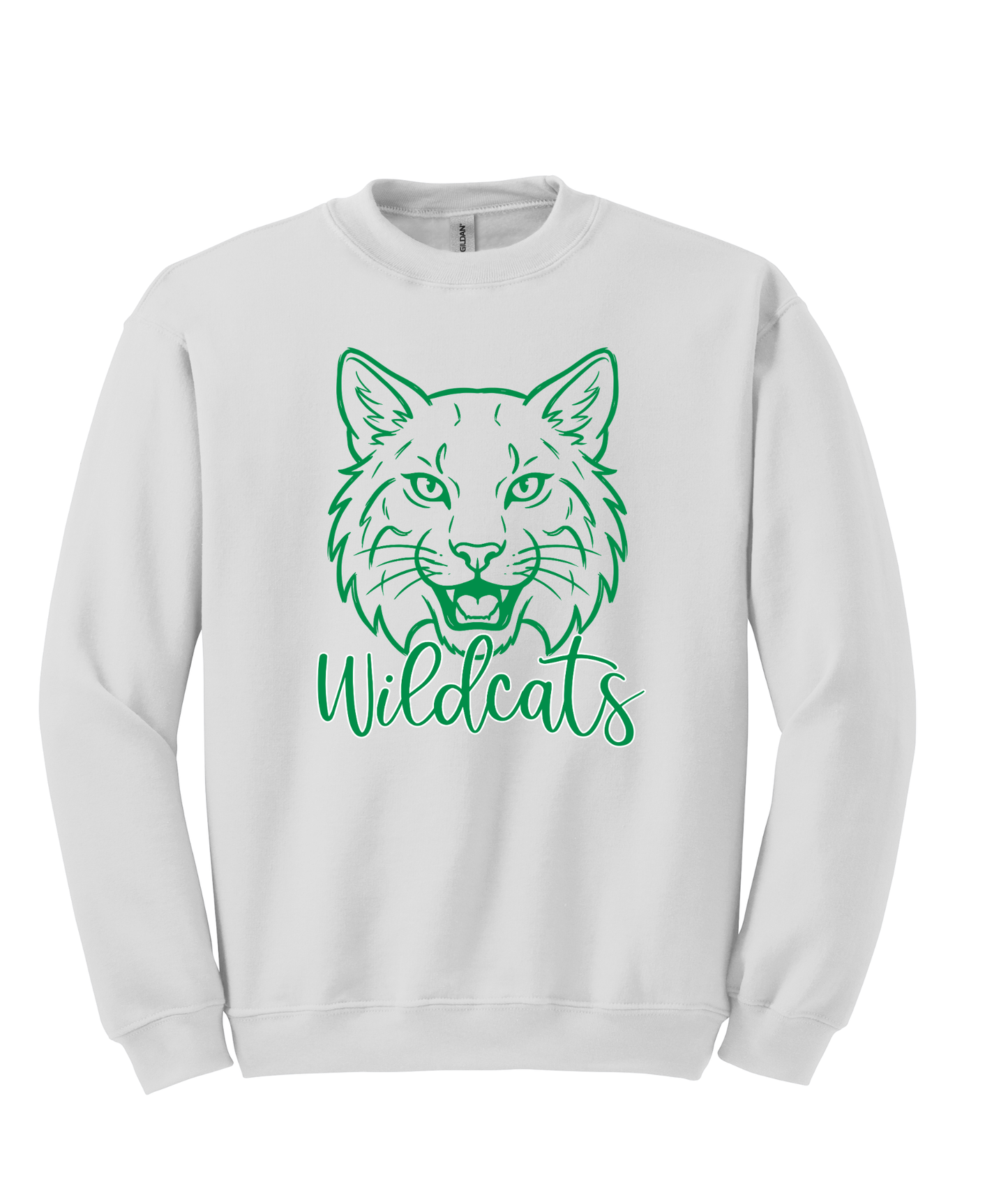 Wilder -Wildcats Large Green Mascot Face  - YOUTH