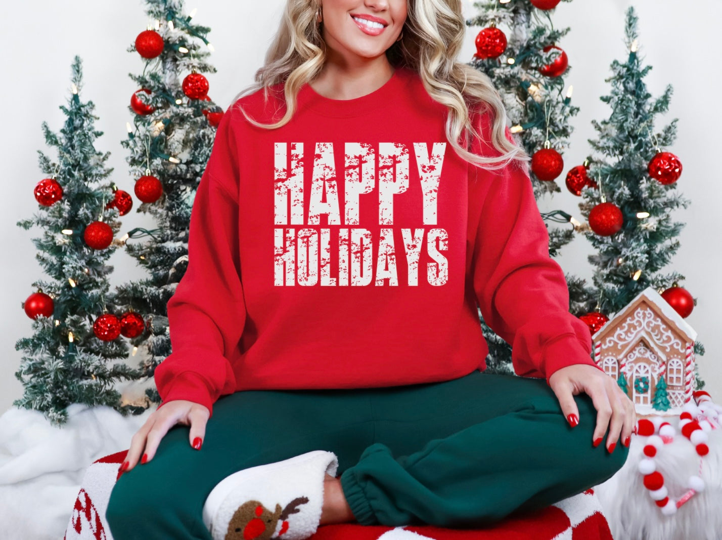 Happy Holidays - Distressed