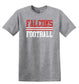 Falcons Football Red/White Stripe Distressed