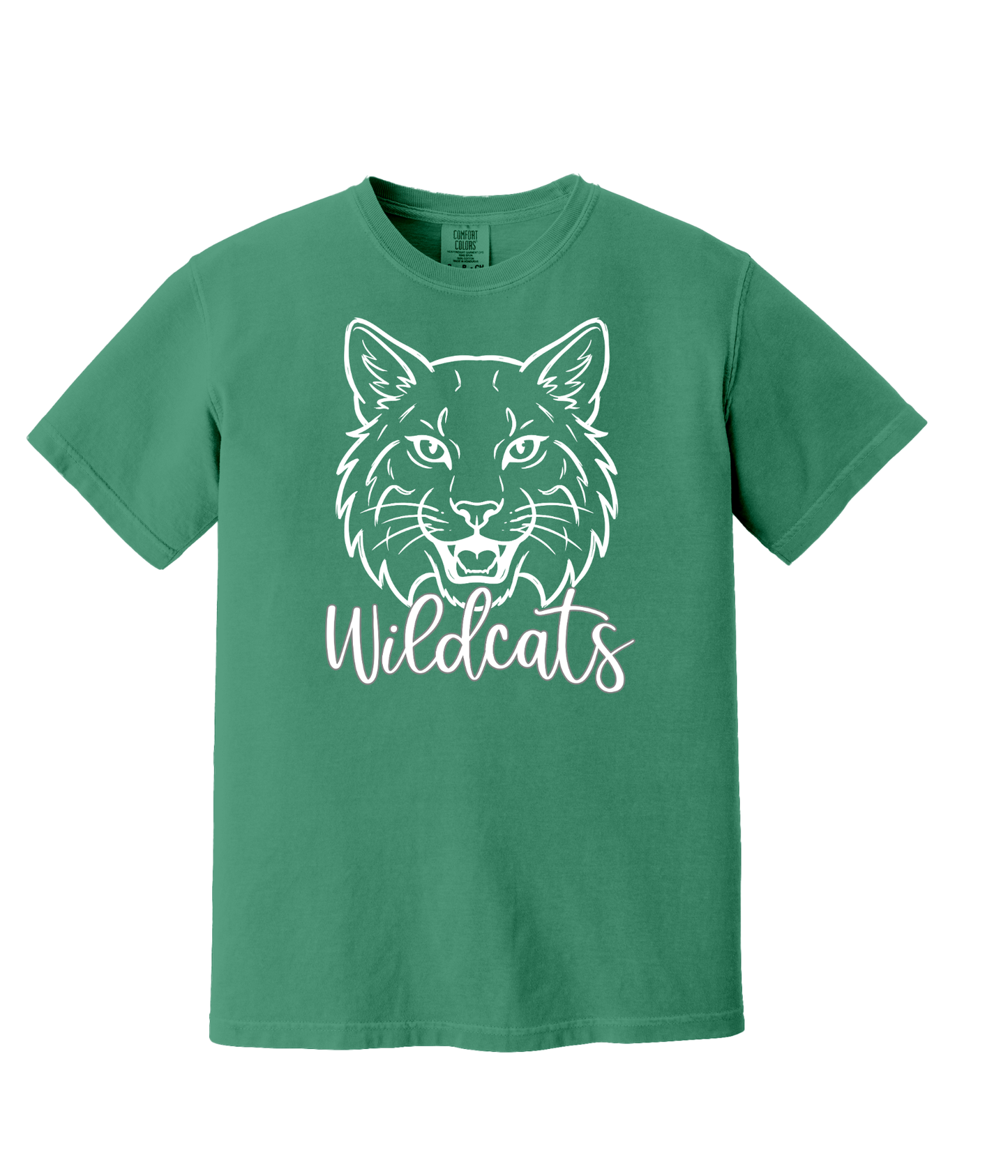 Wilder -Wildcats Large White Mascot Face  - Adult