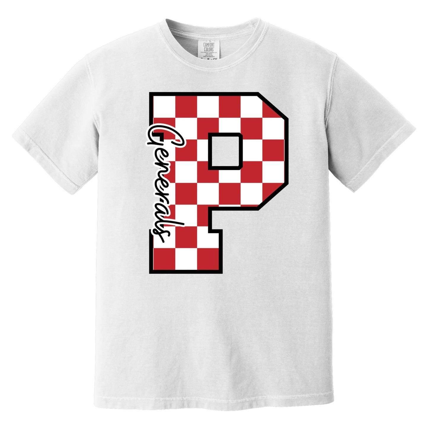 Checkered P - Adult T-shirt