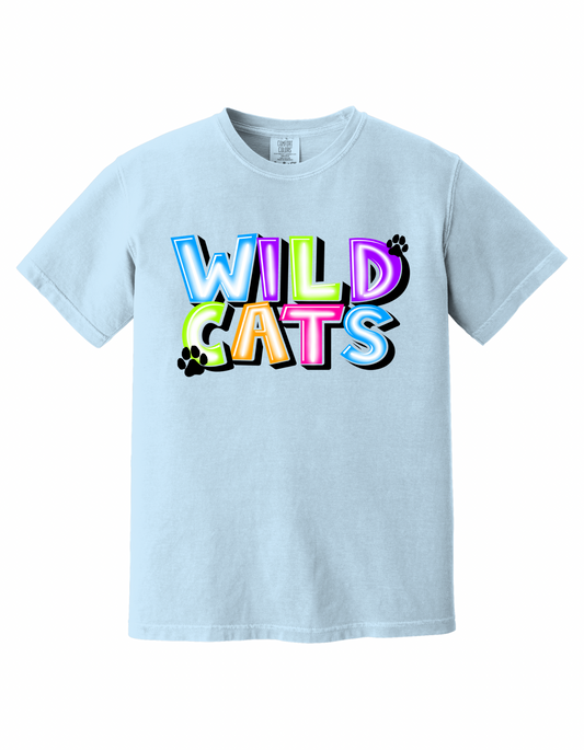 Wildcats - Multi Color - Adult Tee