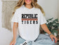 Republic Tigers - Distressed Stripes Black Font /Orange