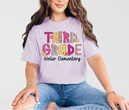 Custom Pink & Yellow Groovy School