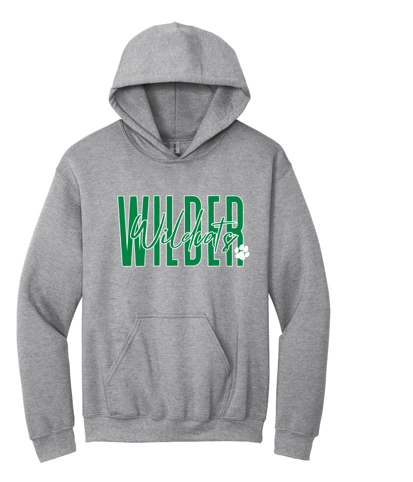 Wilder Wildcats - Block/Script with white paw - Adult