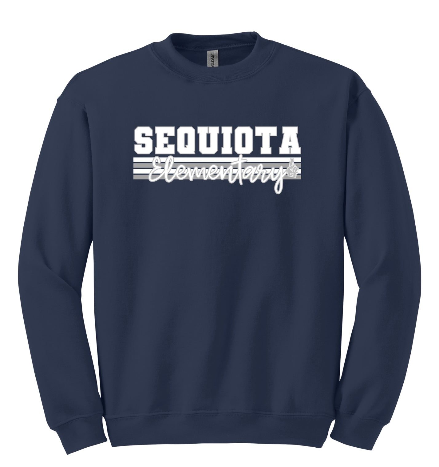 Sequiota Elementary Gray Stripes - Go Team - YOUTH