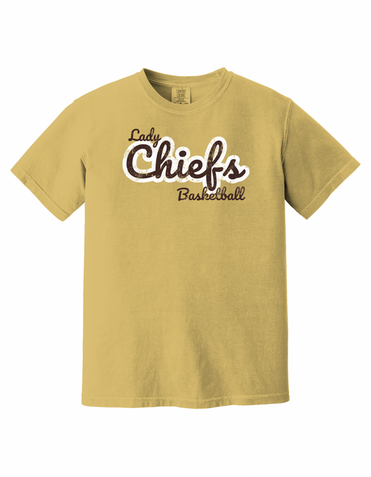Lady Chiefs Basketball - Retro Distressed Brown