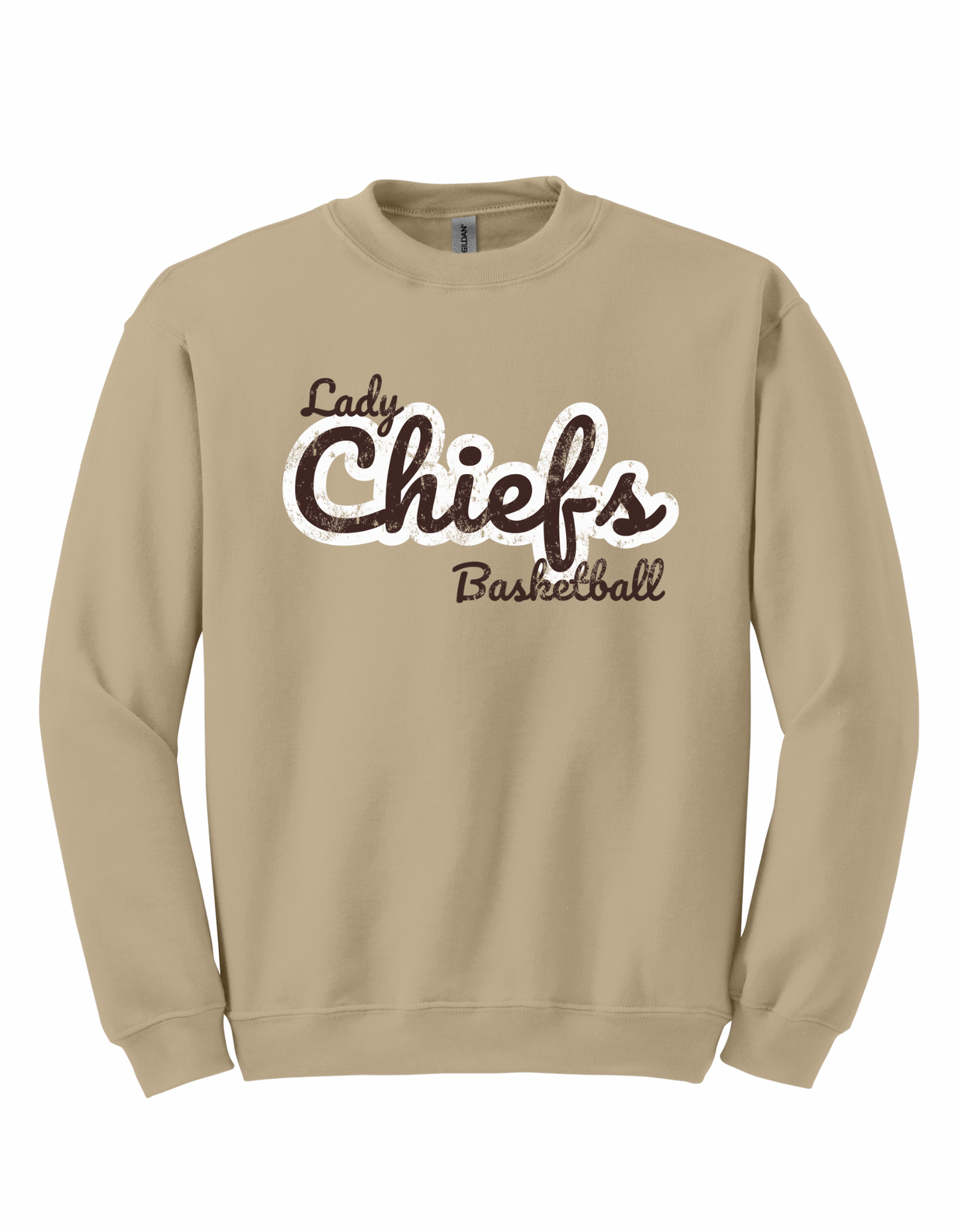 Lady Chiefs Basketball - Retro Distressed Brown