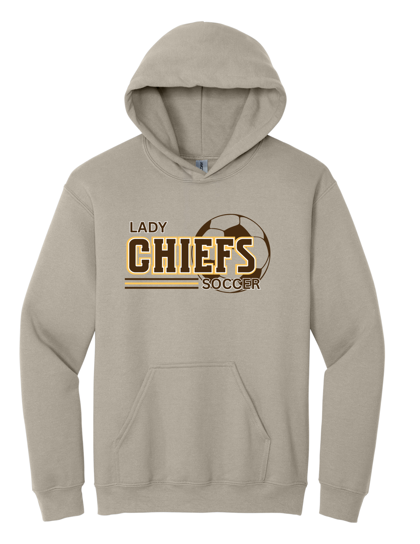 Lady Chiefs Stripe Gold and Brown