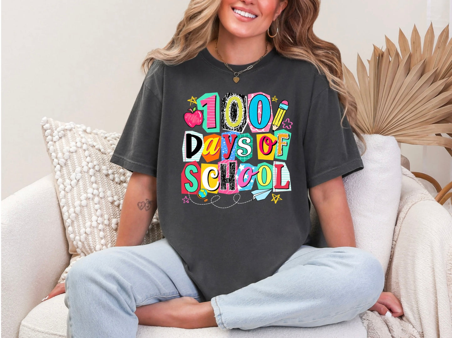 100 Days of School Collage Letters