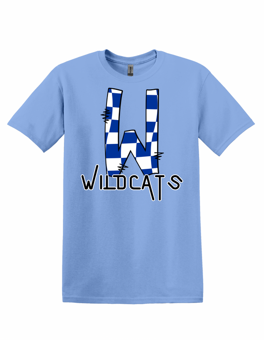 Checkered Wildcats W - YOUTH Tee