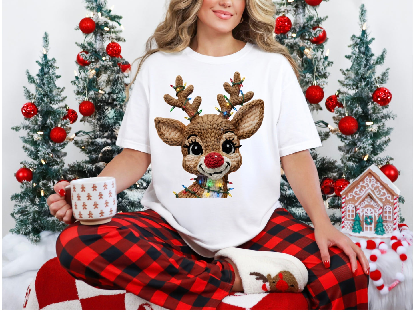 Faux Crochet Reindeer