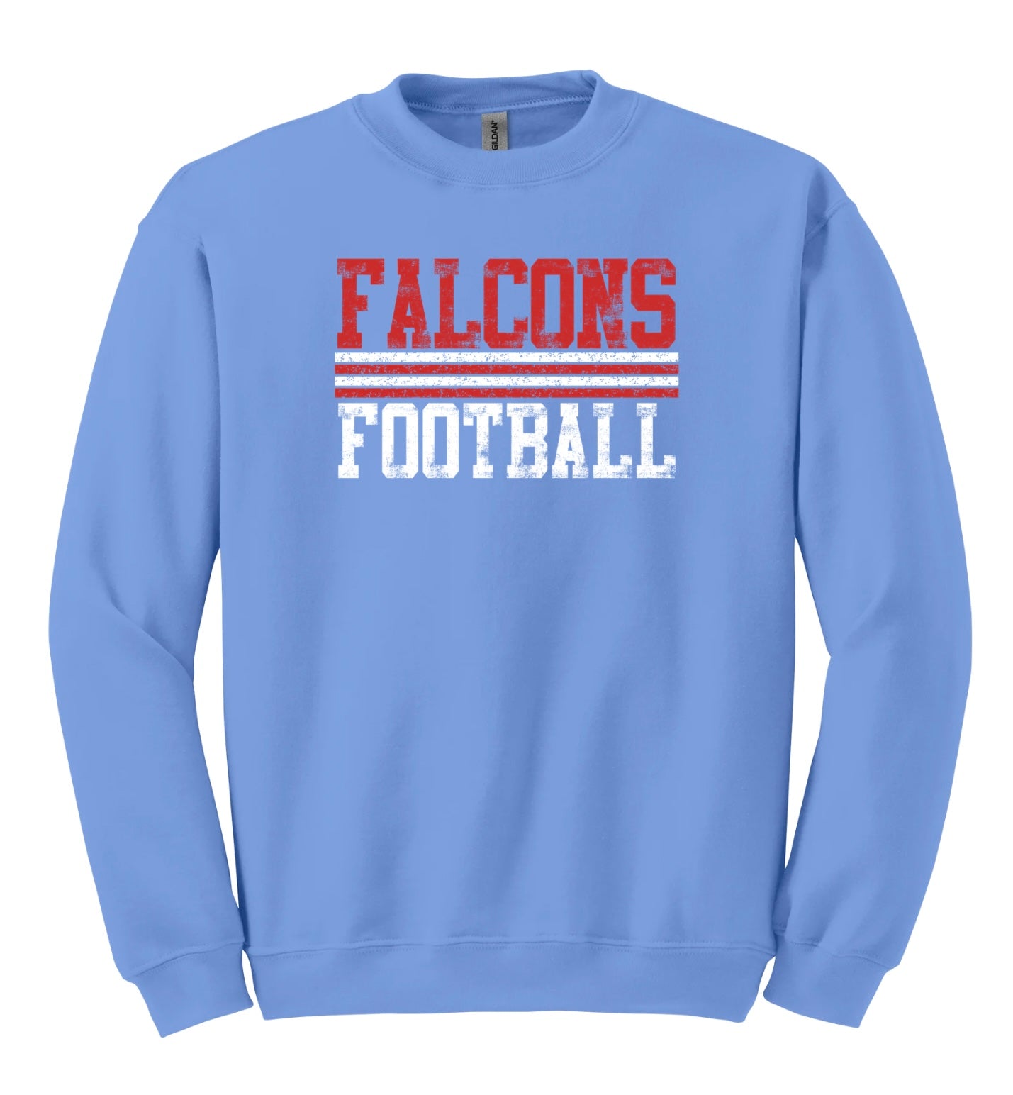 Falcons Football Red/White Stripe Distressed