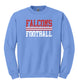 Falcons Football Red/White Stripe Distressed