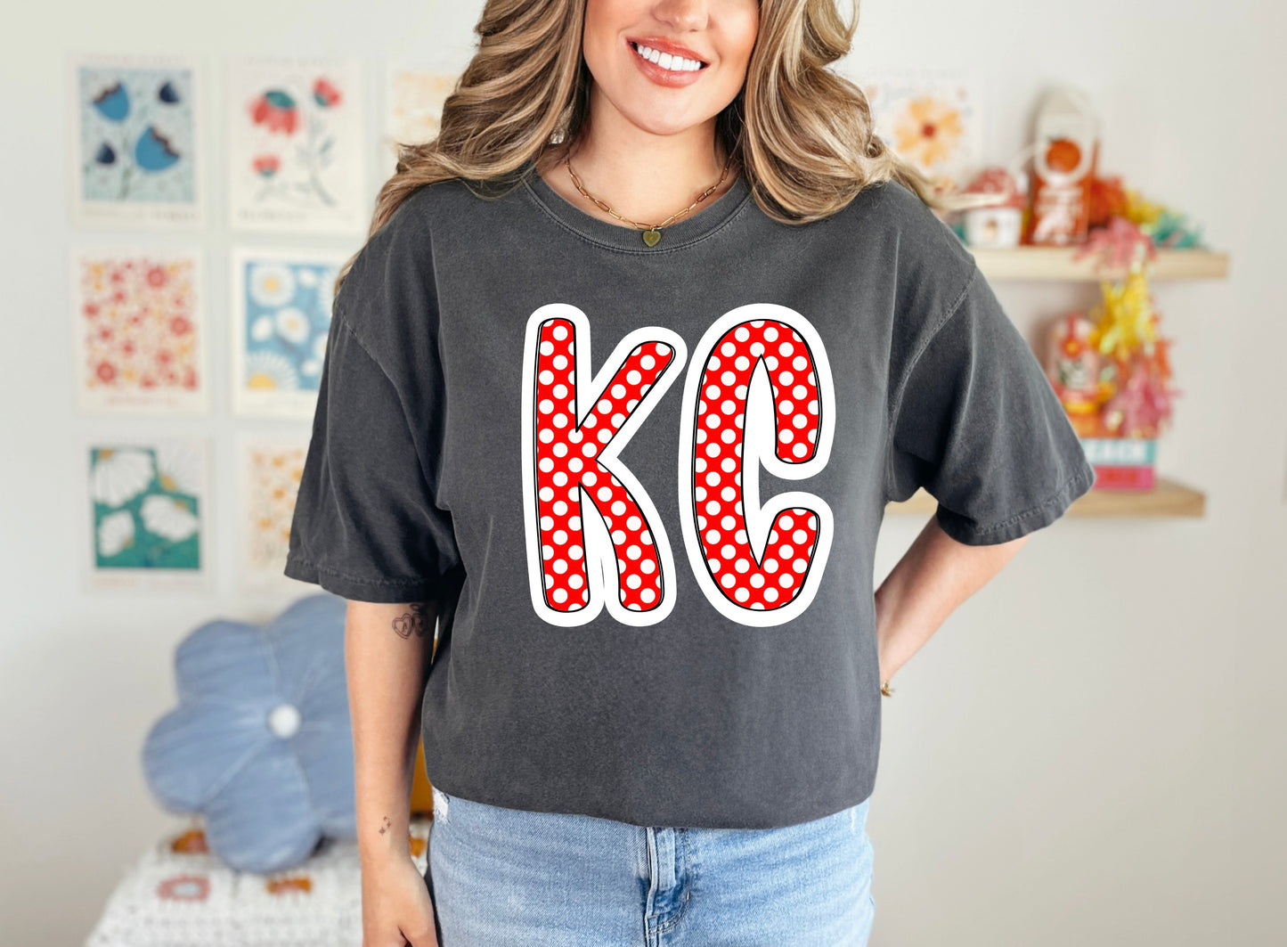 LG KC Red/White Polka Dot