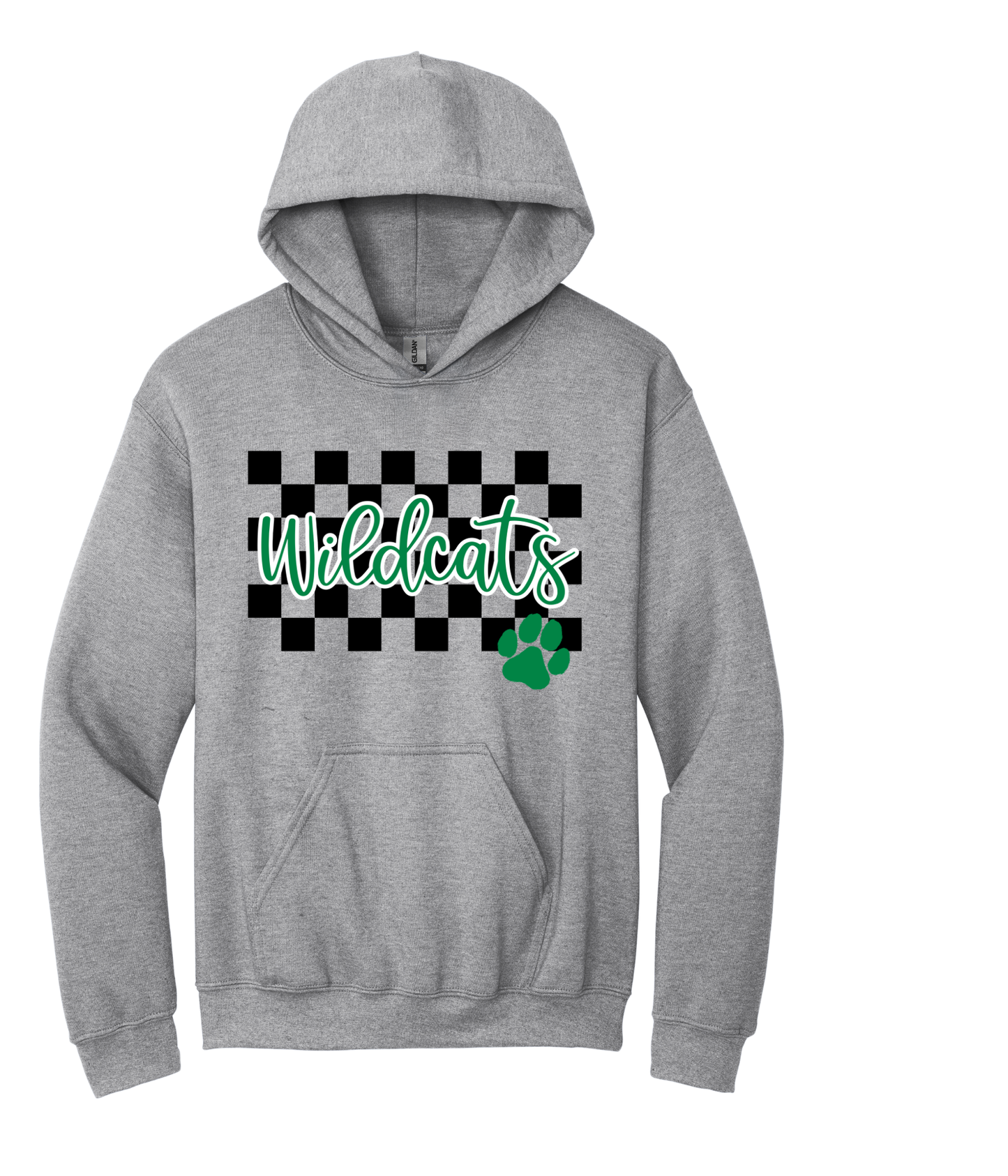 Wilder- Wildcats Checker w/ Paw - Adult