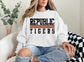 Republic Tigers - Distressed Stripes Black Font /Orange