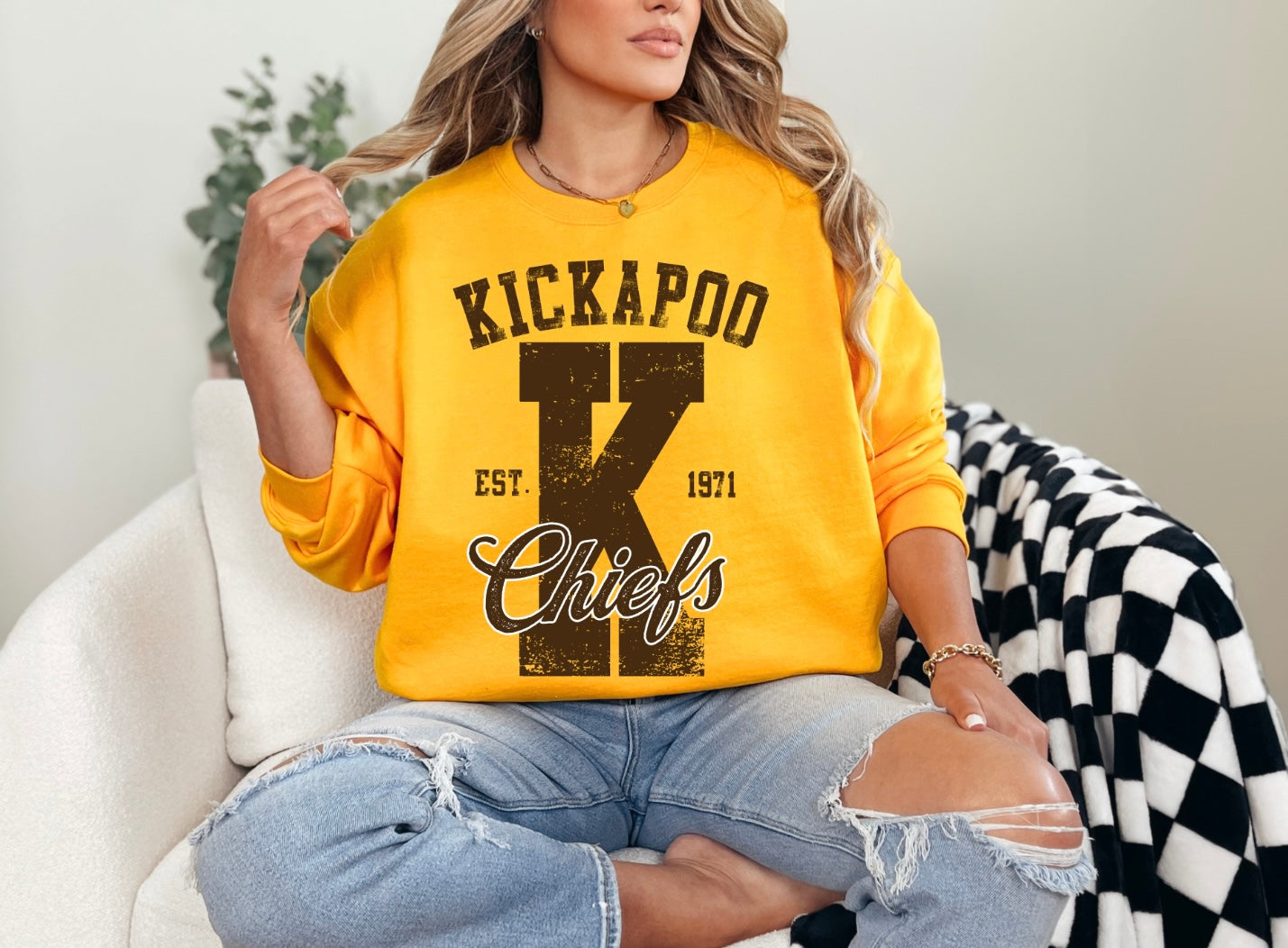 Kickapoo Chiefs - Large K 1971 - Brown
