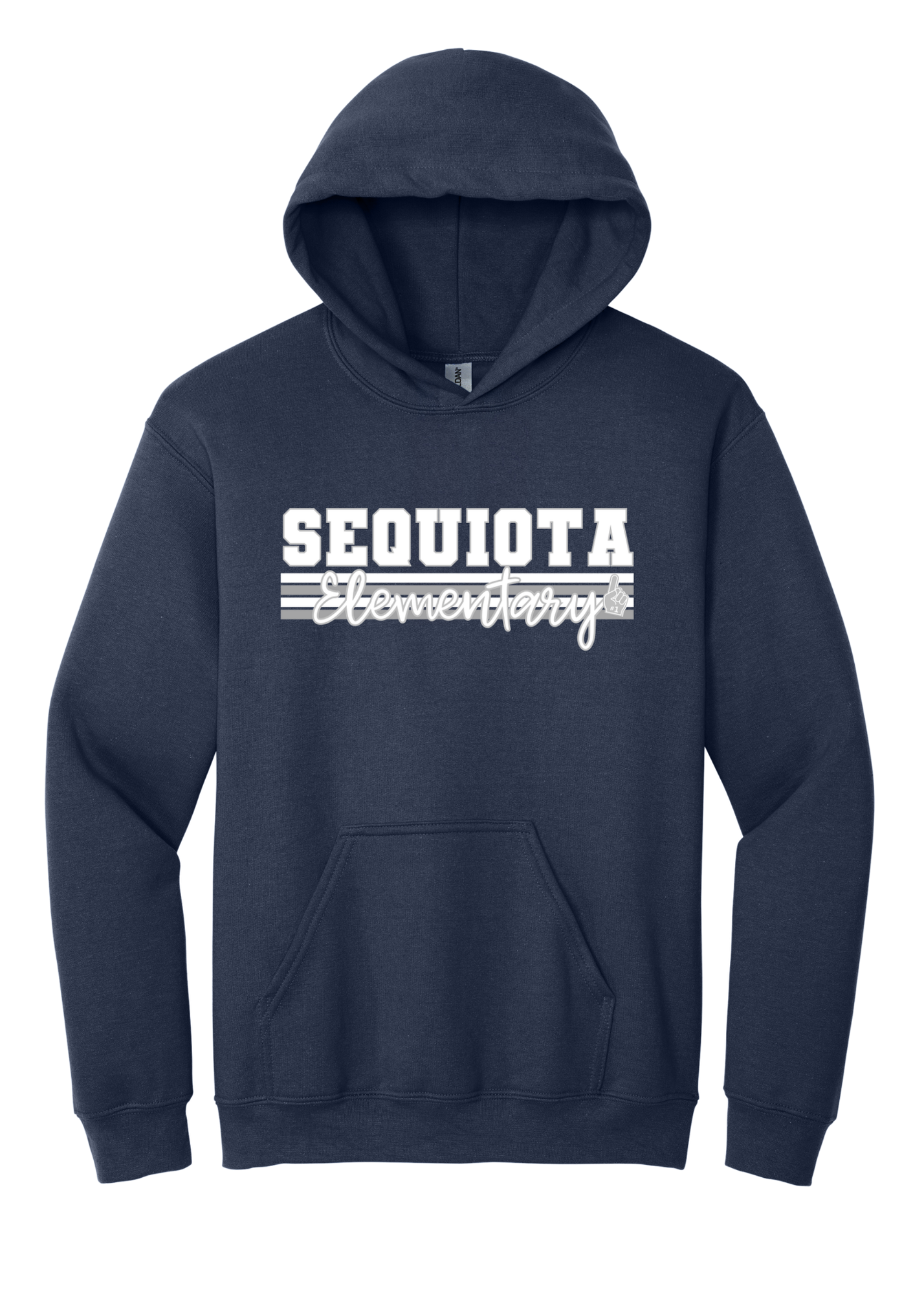 Sequiota Elementary Gray Stripes - Go Team - YOUTH