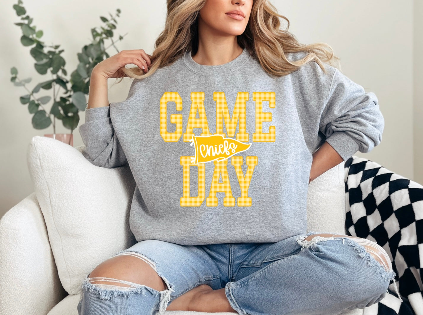 Game Day - Yellow Gingham