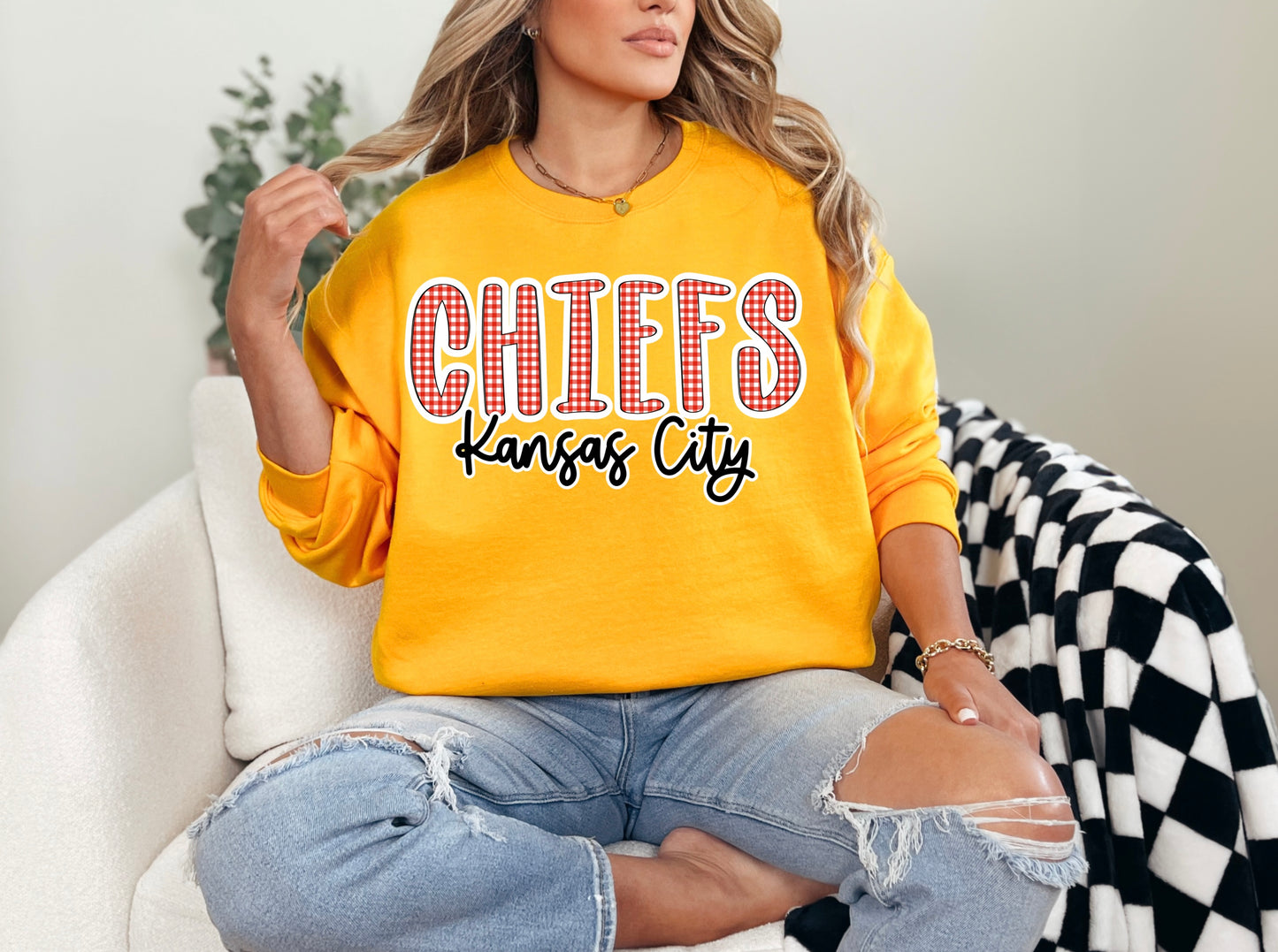 Chiefs KC Red Gingham