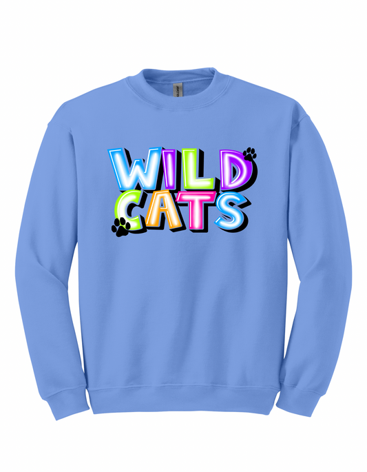 Wildcats - Multi Color - Adult Sweatshirt