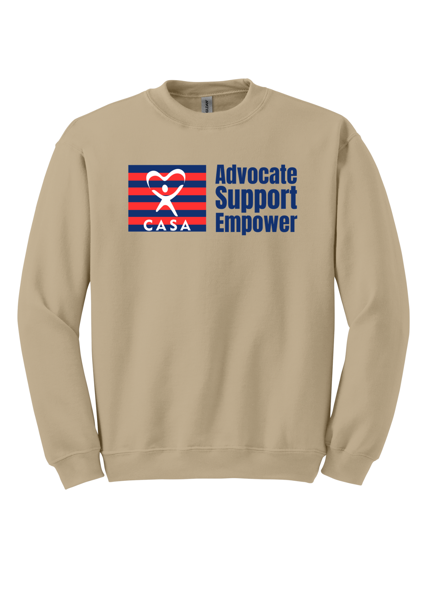 Advocate Support Empower - red and blue