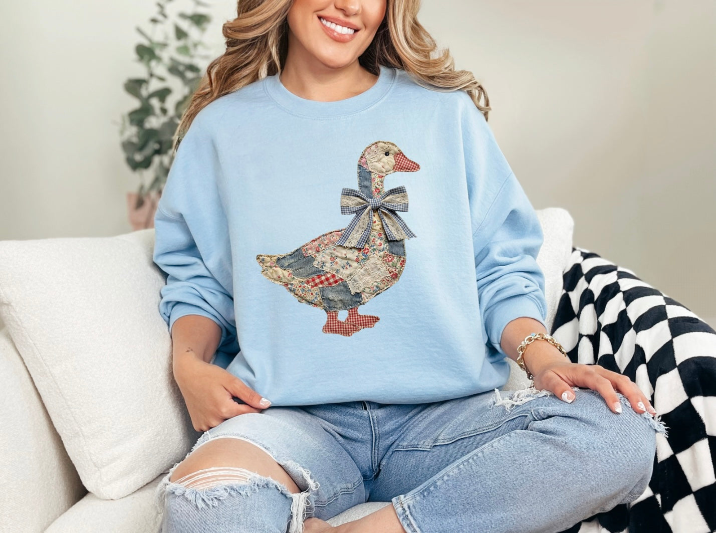 Quilted Duck w/ Bow