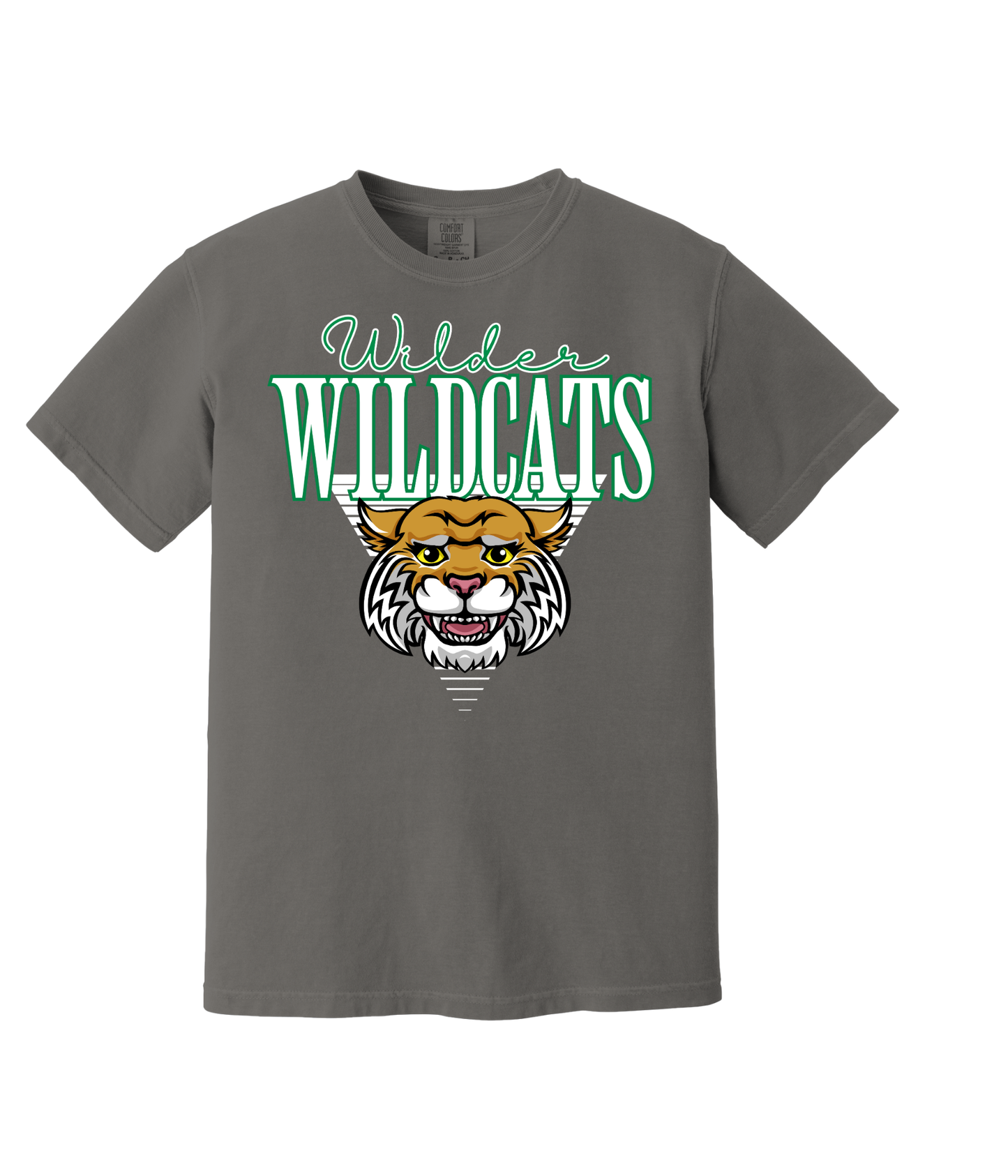 Wilder Wildcats Mascot-  triangle stripes  - Adult