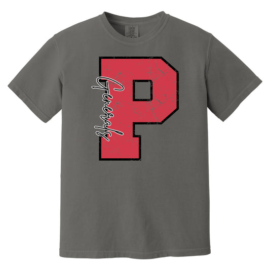 Distressed P - Adult T-shirt