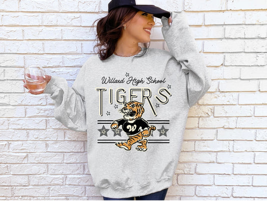 Willard High School Tigers - Retro Light Font