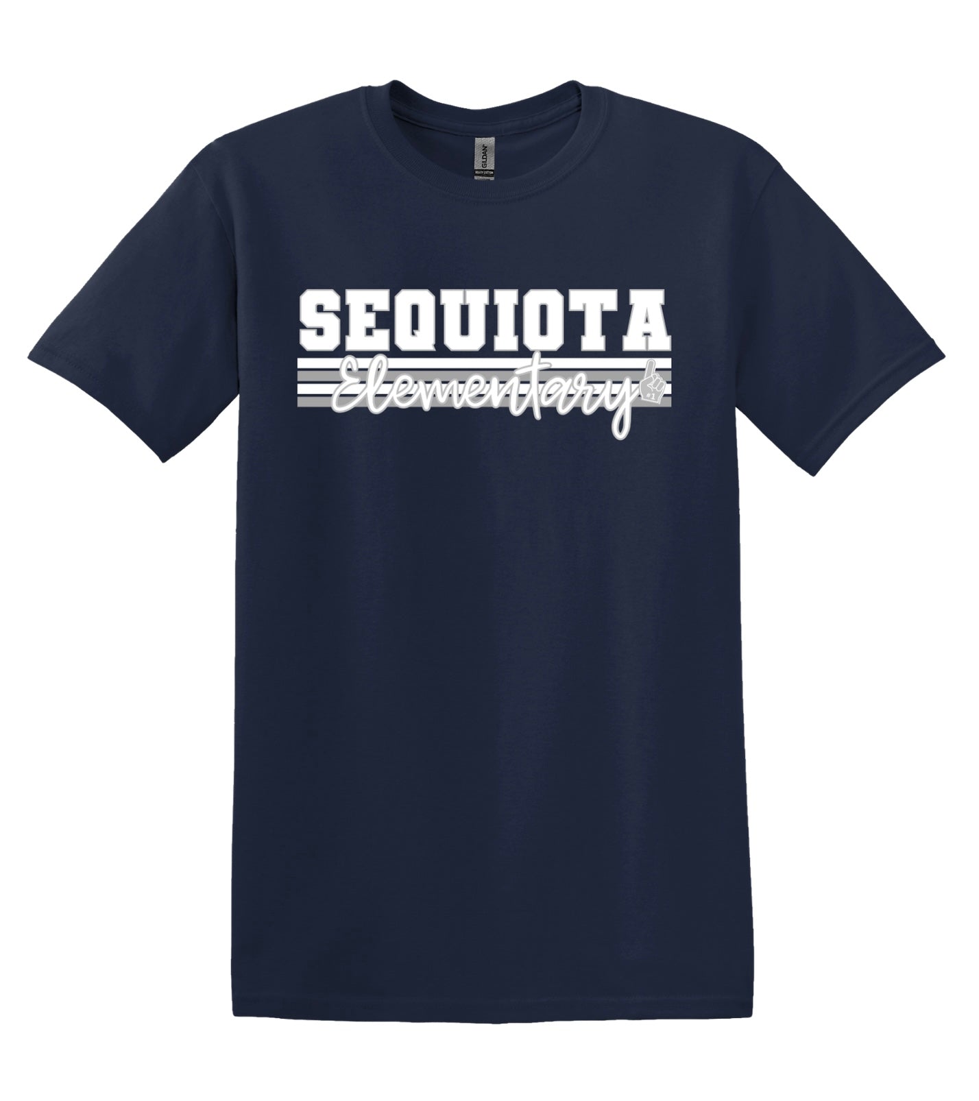 Sequiota Elementary Gray Stripes - Go Team - YOUTH