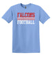 Falcons Football Red/White Stripe Distressed