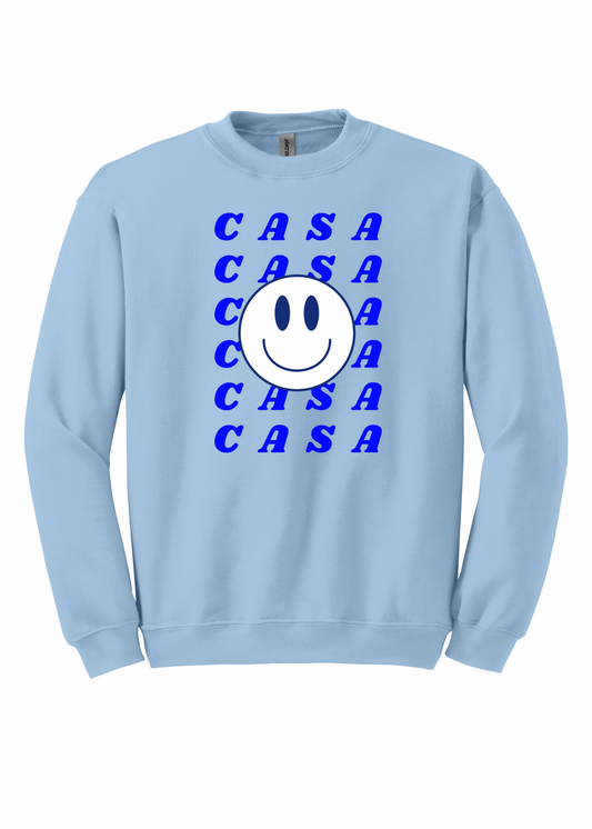 CASA Stacked Smiley - White