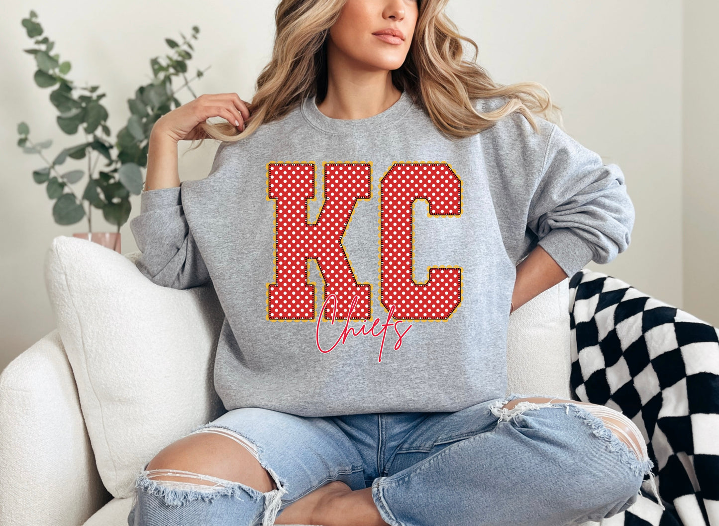 KC - Red/White Lace Dot