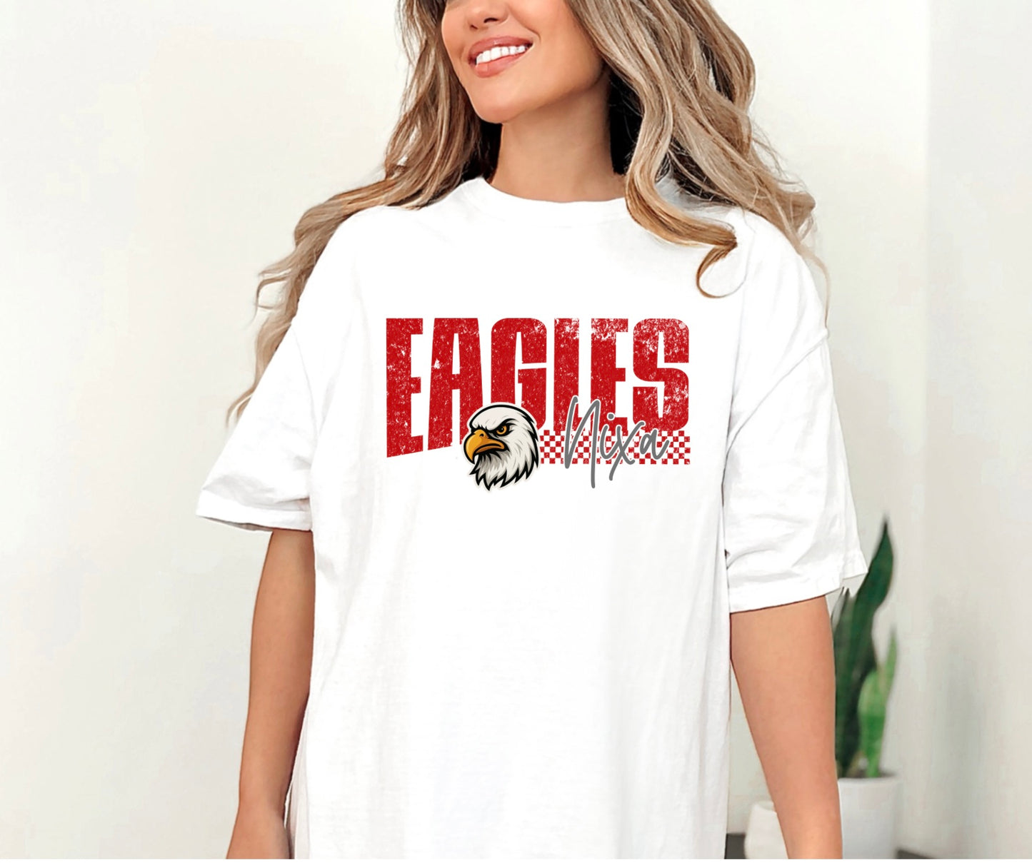 Eagles - Checkered Nixa Mascot