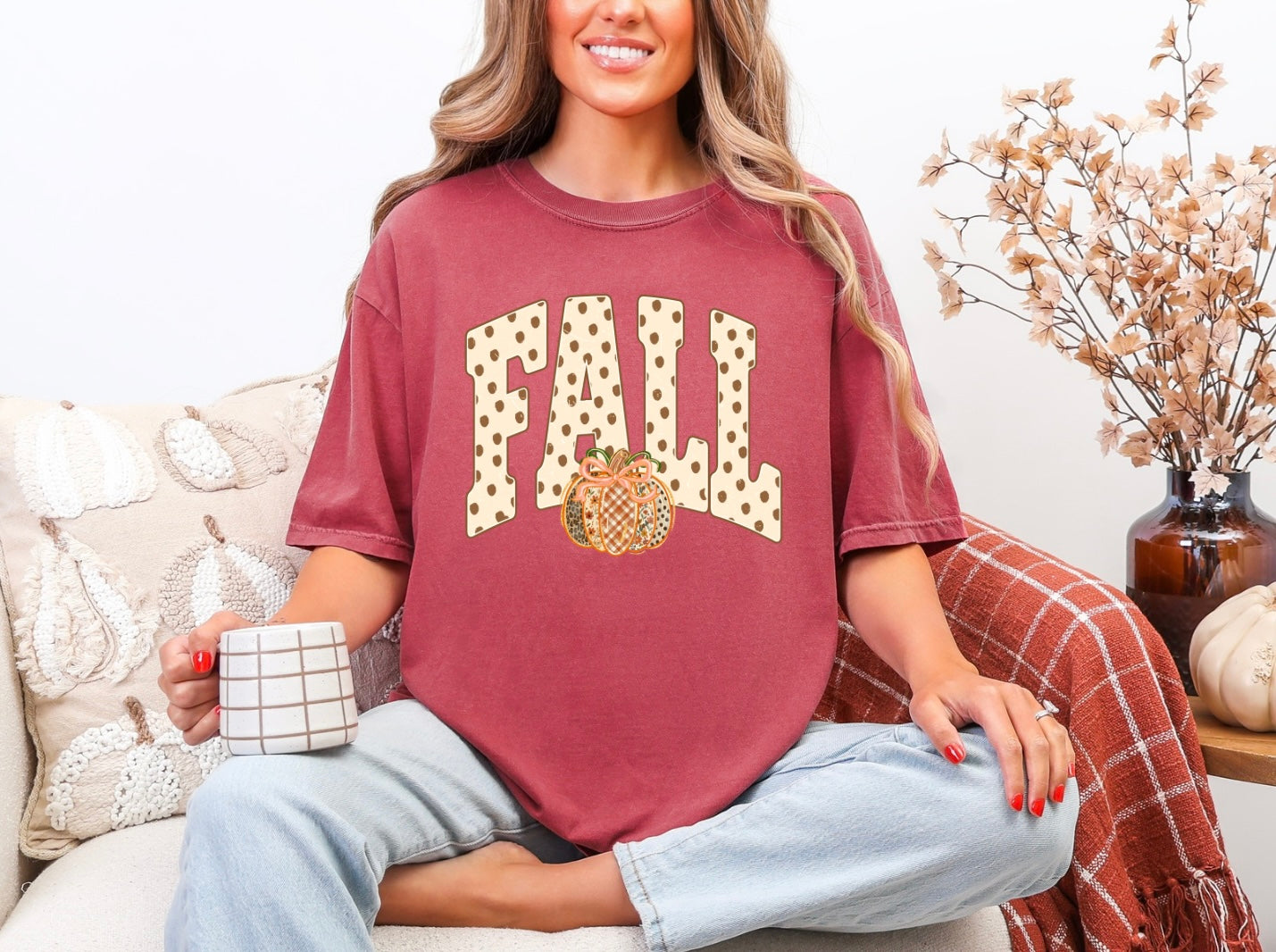 Fall - Polka Dot w/ Pumpkin