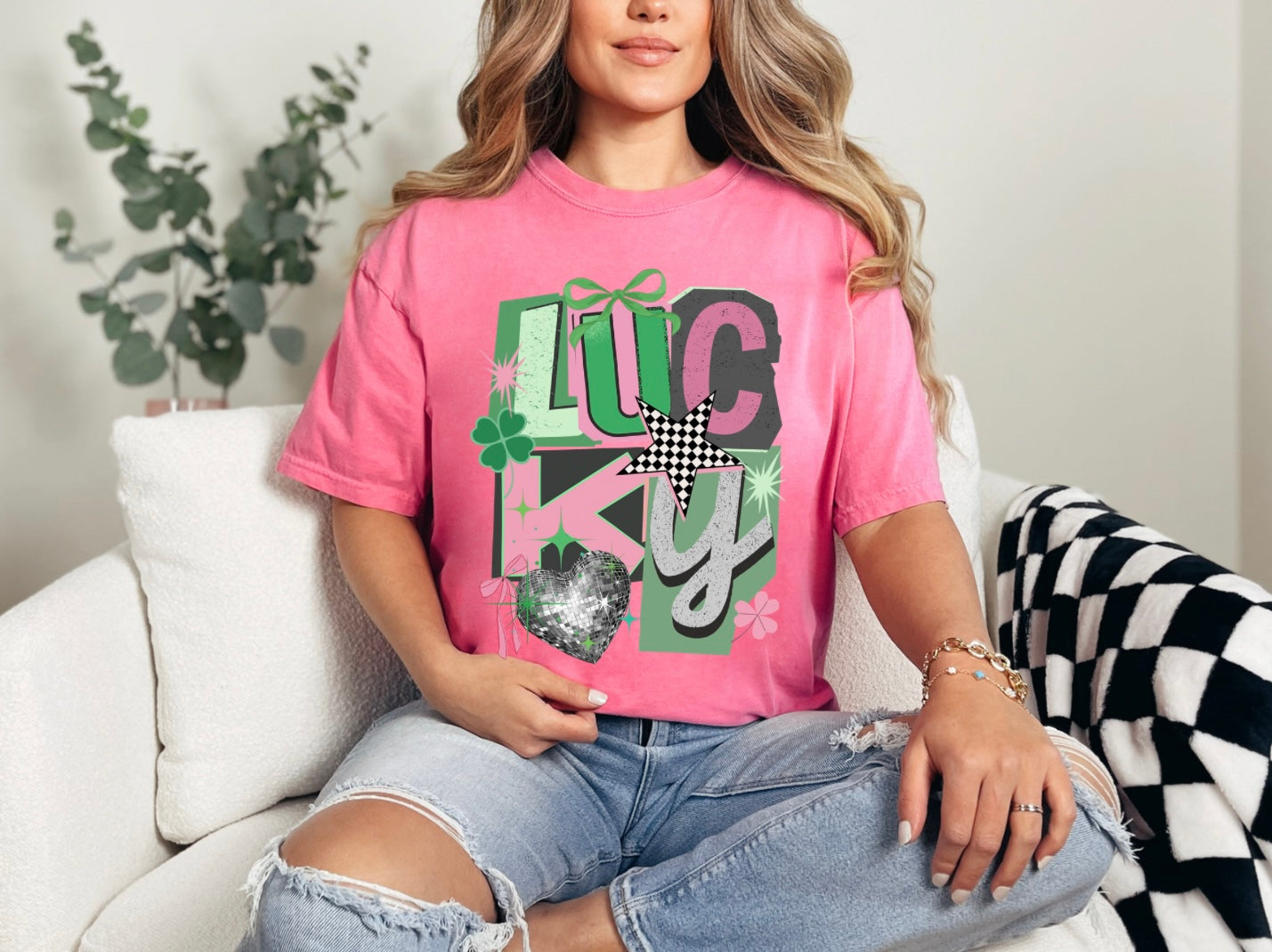Lucky Retro Collage Letters